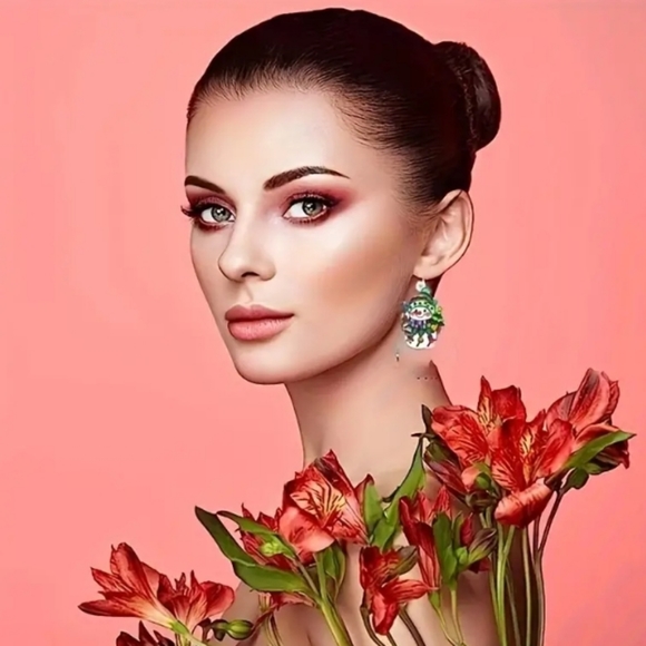 Snowman Christmas Earrings - Picture 4 of 6